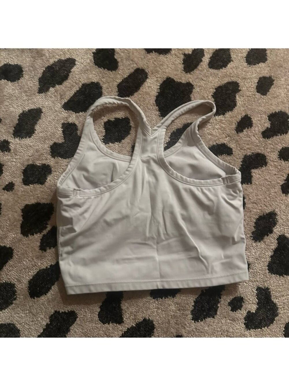White Racerback Crop Top - Picture 2 of 2